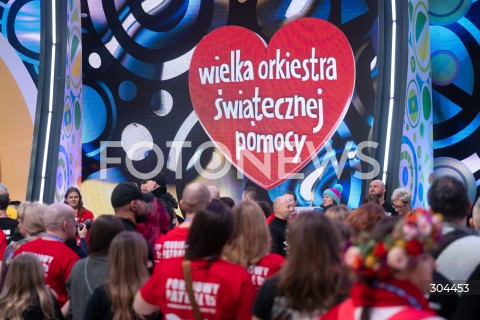  25.01.2026 WARSZAWA<br />34. FINAL WIELKIEJ ORKIESTRY SWIATECZNEJ POMOCY<br />N/Z STUDIO WOSP<br /> 