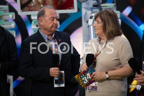  25.01.2026 WARSZAWA<br />34. FINAL WIELKIEJ ORKIESTRY SWIATECZNEJ POMOCY<br />N/Z BOHDAN MARUSZEWSKI LIDIA NIEDZIEDZKA OWSIAK<br /> 