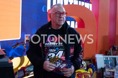  25.01.2026 WARSZAWA<br />34. FINAL WIELKIEJ ORKIESTRY SWIATECZNEJ POMOCY<br />N/Z JERZY JUREK OWSIAK<br /> 