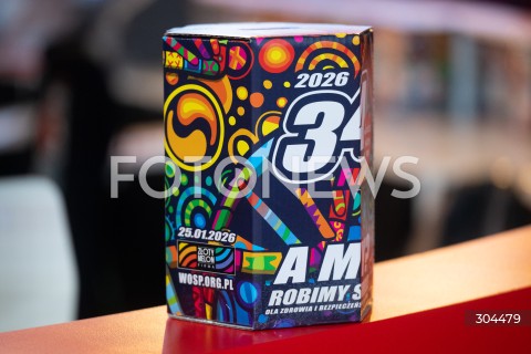  25.01.2026 WARSZAWA<br />34. FINAL WIELKIEJ ORKIESTRY SWIATECZNEJ POMOCY<br />N/Z PUSZKA FINALOWA<br /> 