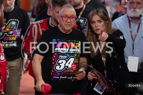  25.01.2026 WARSZAWA<br />34. FINAL WIELKIEJ ORKIESTRY SWIATECZNEJ POMOCY<br />N/Z JERZY JUREK OWSIAK<br /> 