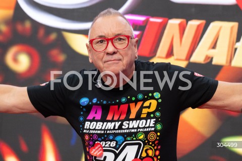  25.01.2026 WARSZAWA<br />34. FINAL WIELKIEJ ORKIESTRY SWIATECZNEJ POMOCY<br />N/Z JERZY JUREK OWSIAK<br /> 