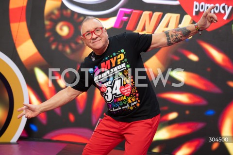  25.01.2026 WARSZAWA<br />34. FINAL WIELKIEJ ORKIESTRY SWIATECZNEJ POMOCY<br />N/Z JERZY JUREK OWSIAK<br /> 