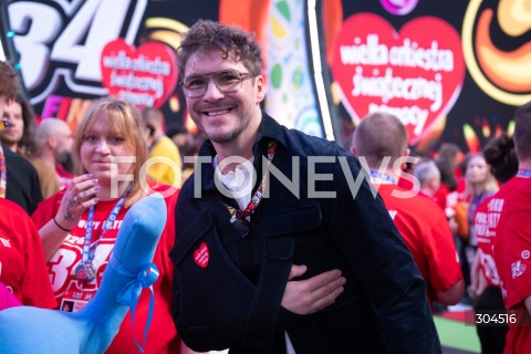  25.01.2026 WARSZAWA<br />34. FINAL WIELKIEJ ORKIESTRY SWIATECZNEJ POMOCY<br />N/Z MIKOLAJ ROZNERSKI<br /> 