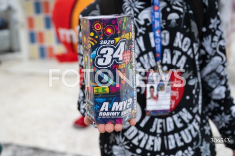  25.01.2026 WARSZAWA<br />34. FINAL WIELKIEJ ORKIESTRY SWIATECZNEJ POMOCY<br />N/Z PUSZKA WOSP<br /> 