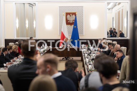  27.01.2026 WARSZAWA<br />POSIEDZENIE RADY MINISTROW<br />N/Z PREMIER DONALD TUSK<br />FOT. MARCIN BANASZKIEWICZ / FOTONEWS  