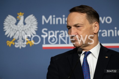  30.01.2026 WARSZAWA<br />KONFERENCJA PRASOWA RADOSLAWA SIKORSKIEGO Z MINISTREM SPRAW ZAGRANICZNYCH LUKSEMBURGA XAVIEREM BETTELEM<br /><br />PRESS CONFERENCE OF RADOSLAW SIKORSKI WITH THE MINISTER OF FOREIGN AFFAIRS OF LUXEMBOURG XAVIER BETTEL<br />N/Z RADOSLAW SIKORSKI<br />FOT. MARCIN BANASZKIEWICZ / FOTONEWS  