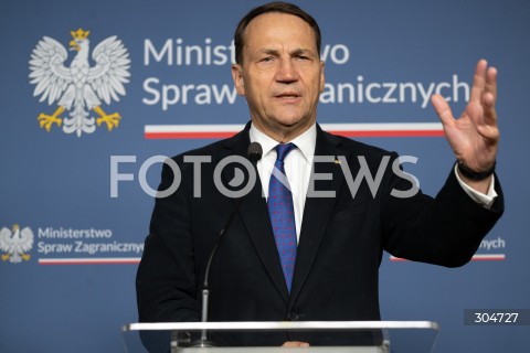  30.01.2026 WARSZAWA<br />KONFERENCJA PRASOWA RADOSLAWA SIKORSKIEGO Z MINISTREM SPRAW ZAGRANICZNYCH LUKSEMBURGA XAVIEREM BETTELEM<br /><br />PRESS CONFERENCE OF RADOSLAW SIKORSKI WITH THE MINISTER OF FOREIGN AFFAIRS OF LUXEMBOURG XAVIER BETTEL<br />N/Z RADOSLAW SIKORSKI<br />FOT. MARCIN BANASZKIEWICZ / FOTONEWS  