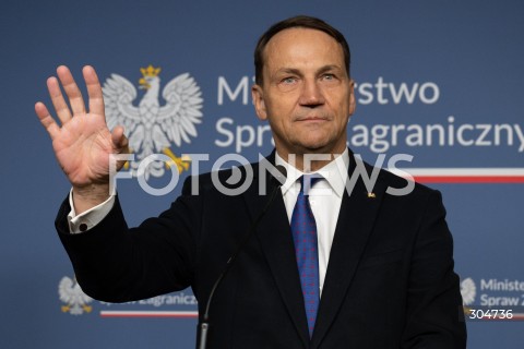  30.01.2026 WARSZAWA<br />KONFERENCJA PRASOWA RADOSLAWA SIKORSKIEGO Z MINISTREM SPRAW ZAGRANICZNYCH LUKSEMBURGA XAVIEREM BETTELEM<br /><br />PRESS CONFERENCE OF RADOSLAW SIKORSKI WITH THE MINISTER OF FOREIGN AFFAIRS OF LUXEMBOURG XAVIER BETTEL<br />N/Z RADOSLAW SIKORSKI<br />FOT. MARCIN BANASZKIEWICZ / FOTONEWS  