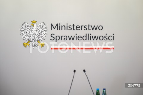  06.02.2026 WARSZAWA<br />KONFERENCJA PRASOWA MINISTRA SPRAWIEDLIWOSCI WALDEMARA ZURKA<br />N/Z MINISTERSTWO SPRAWIEDLIWOSCI LOGO <br />FOT. MARCIN BANASZKIEWICZ / FOTONEWS  