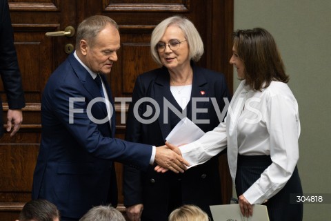  13.02.2026 WARSZAWA SEJM <br />POSIEDZENIE SEJMU RP<br />N/Z DONALD TUSK DOROTA NIEDZIELA MONIKA WIELICHOWSKA<br /> 