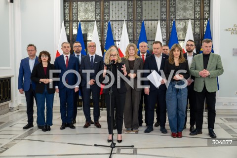  13.02.2026 WARSZAWA SEJM <br />POSIEDZENIE SEJMU RP<br />N/Z POSLOWIE LEWICY KONFERENCJA PRASOWA<br /> 
