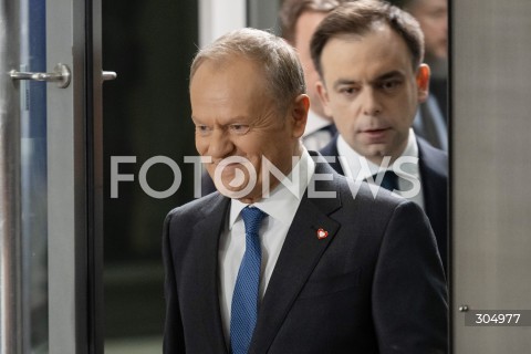  18.02.2026 WARSZAWA<br />KONFERENCJA POLSKA ROK PRZYSPIESZENIA<br />N/Z PREMIER DONALD TUSK ANDRZEJ DOMANSKI <br />FOT. MARCIN BANASZKIEWICZ/FOTONEWS  