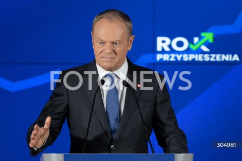  18.02.2026 WARSZAWA<br />KONFERENCJA POLSKA ROK PRZYSPIESZENIA<br />N/Z PREMIER DONALD TUSK<br />FOT. MARCIN BANASZKIEWICZ/FOTONEWS  