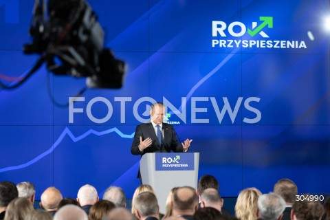  18.02.2026 WARSZAWA<br />KONFERENCJA POLSKA ROK PRZYSPIESZENIA<br />N/Z PREMIER DONALD TUSK<br />FOT. MARCIN BANASZKIEWICZ/FOTONEWS  
