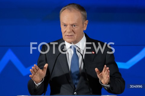  18.02.2026 WARSZAWA<br />KONFERENCJA POLSKA ROK PRZYSPIESZENIA<br />N/Z PREMIER DONALD TUSK<br />FOT. MARCIN BANASZKIEWICZ/FOTONEWS  
