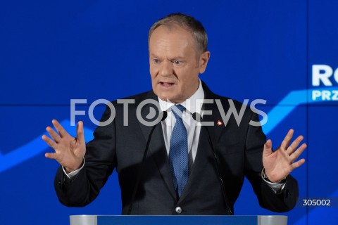 18.02.2026 WARSZAWA<br />KONFERENCJA POLSKA ROK PRZYSPIESZENIA<br />N/Z PREMIER DONALD TUSK<br />FOT. MARCIN BANASZKIEWICZ/FOTONEWS  