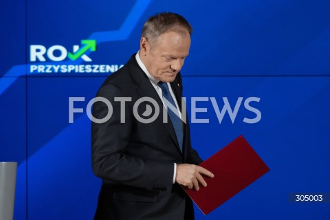  18.02.2026 WARSZAWA<br />KONFERENCJA POLSKA ROK PRZYSPIESZENIA<br />N/Z PREMIER DONALD TUSK<br />FOT. MARCIN BANASZKIEWICZ/FOTONEWS  