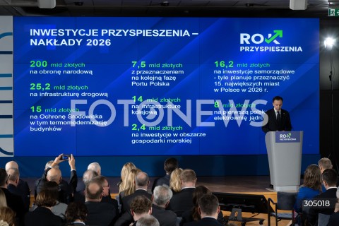  18.02.2026 WARSZAWA<br />KONFERENCJA POLSKA ROK PRZYSPIESZENIA<br />N/Z ANDRZEJ DOMANSKI<br />FOT. MARCIN BANASZKIEWICZ/FOTONEWS  