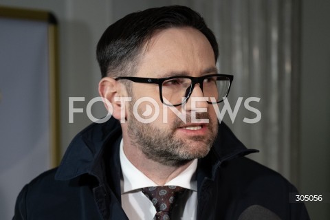  23.02.2026 WARSZAWA<br />KONFERENCJA PRASOWA EUROPOSLOW PIS<br />N/Z DANIEL OBAJTEK<br />FOT. MARCIN BANASZKIEWICZ/FOTONEWS  