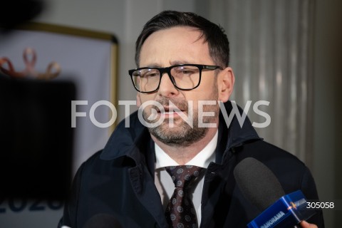  23.02.2026 WARSZAWA<br />KONFERENCJA PRASOWA EUROPOSLOW PIS<br />N/Z DANIEL OBAJTEK<br />FOT. MARCIN BANASZKIEWICZ/FOTONEWS  