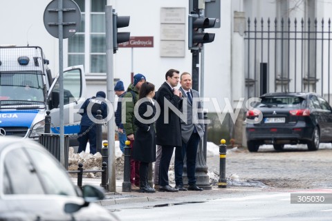  23.02.2026 WARSZAWA<br />KONFERENCJA PRASOWA TOBIASZA BOCHENSKIEGO<br />N/Z TOBIASZ BOCHENSKI MATEUSZ KURZAJEWSKI<br />FOT. MARCIN BANASZKIEWICZ/FOTONEWS  