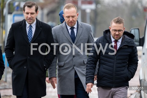  23.02.2026 WARSZAWA<br />KONFERENCJA PRASOWA TOBIASZA BOCHENSKIEGO<br />N/Z TOBIASZ BOCHENSKI MATEUSZ KURZAJEWSKI JACEK OZDOBA<br />FOT. MARCIN BANASZKIEWICZ/FOTONEWS  