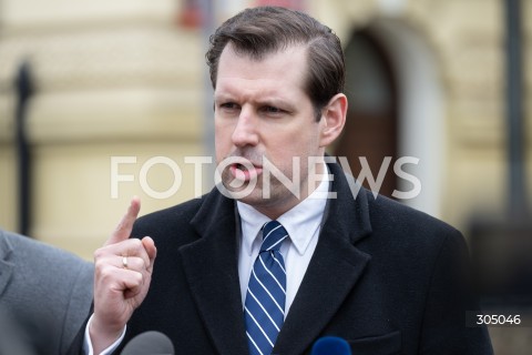  23.02.2026 WARSZAWA<br />KONFERENCJA PRASOWA TOBIASZA BOCHENSKIEGO<br />N/Z TOBIASZ BOCHENSKI<br />FOT. MARCIN BANASZKIEWICZ/FOTONEWS  