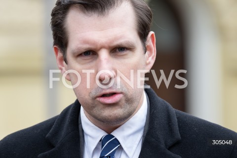  23.02.2026 WARSZAWA<br />KONFERENCJA PRASOWA TOBIASZA BOCHENSKIEGO<br />N/Z TOBIASZ BOCHENSKI<br />FOT. MARCIN BANASZKIEWICZ/FOTONEWS  