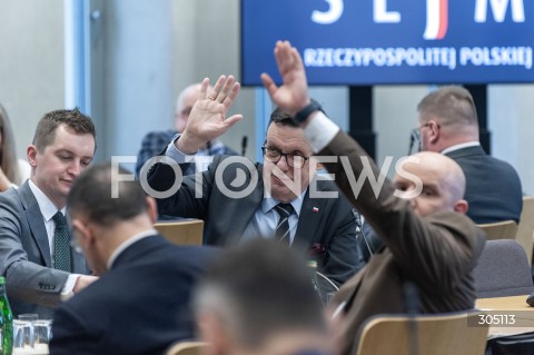  25.02.2026 WARSZAWA<br />POSIEDZENIE SEJMOWEJ KOMISJI PRAW CZLOWIEKA I SPRAWIEDLIWOSCI<br />N/Z MAREK AST SEBASTIAN KALETA<br /> 