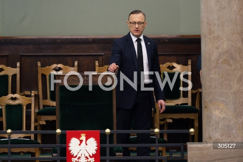  26.02.2026 WARSZAWA<br />POSIEDZENIE SEJMU<br />EXPOSE MINISTRA SPRAW ZAGRANICZNYCH<br />N/Z RAFAL LESKIEWICZ<br />FOT. MARCIN BANASZKIEWICZ/FOTONEWS  