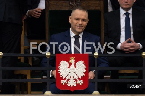  26.02.2026 WARSZAWA<br />POSIEDZENIE SEJMU<br />EXPOSE MINISTRA SPRAW ZAGRANICZNYCH<br />N/Z PREZYDENT KAROL NAWROCKI<br />FOT. MARCIN BANASZKIEWICZ/FOTONEWS  
