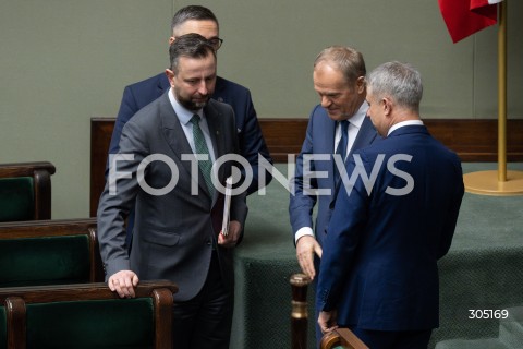  26.02.2026 WARSZAWA<br />POSIEDZENIE SEJMU<br />EXPOSE MINISTRA SPRAW ZAGRANICZNYCH<br />N/Z DONALD TUSK WLADYSLAW KOSINIAK KAMYSZ KRZYSZTOF GAWKOWSKI<br />FOT. MARCIN BANASZKIEWICZ/FOTONEWS  