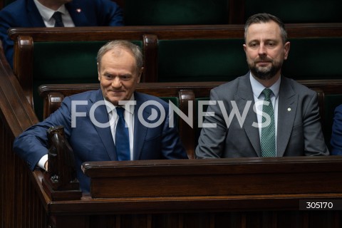  26.02.2026 WARSZAWA<br />POSIEDZENIE SEJMU<br />EXPOSE MINISTRA SPRAW ZAGRANICZNYCH<br />N/Z DONALD TUSK WLADYSLAW KOSINIAK KAMYSZ<br />FOT. MARCIN BANASZKIEWICZ/FOTONEWS  