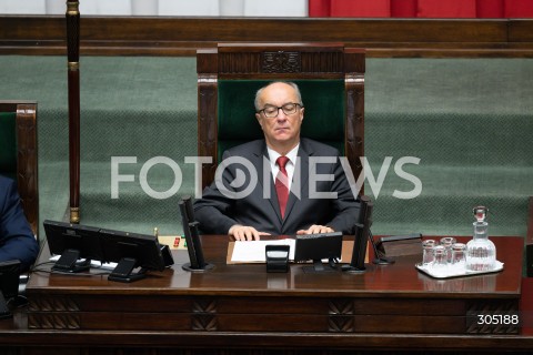  26.02.2026 WARSZAWA<br />POSIEDZENIE SEJMU<br />EXPOSE MINISTRA SPRAW ZAGRANICZNYCH<br />N/Z MARSZALEK WLODZIMIERZ CZARZASTY<br />FOT. MARCIN BANASZKIEWICZ/FOTONEWS  