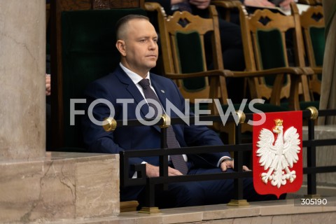  26.02.2026 WARSZAWA<br />POSIEDZENIE SEJMU<br />EXPOSE MINISTRA SPRAW ZAGRANICZNYCH<br />N/Z PREZYDENT KAROL NAWROCKI<br />FOT. MARCIN BANASZKIEWICZ/FOTONEWS  