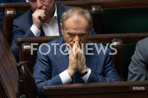  26.02.2026 WARSZAWA<br />POSIEDZENIE SEJMU<br />EXPOSE MINISTRA SPRAW ZAGRANICZNYCH<br />N/Z PREMIER DONALD TUSK<br />FOT. MARCIN BANASZKIEWICZ/FOTONEWS  
