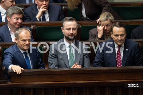  26.02.2026 WARSZAWA<br />POSIEDZENIE SEJMU<br />EXPOSE MINISTRA SPRAW ZAGRANICZNYCH<br />N/Z DONALD TUSK WLADYSLAW KOSINIAK KAMYSZ KRZYSTOF GAWKOWSKI JAN GRABIEC<br />FOT. MARCIN BANASZKIEWICZ/FOTONEWS  