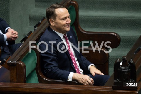  26.02.2026 WARSZAWA<br />POSIEDZENIE SEJMU RP<br />N/Z RADOSLAW SIKORSKI<br />FOT. MARCIN BANASZKIEWICZ/FOTONEWS  