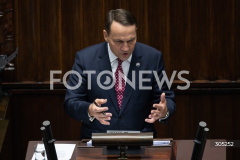  26.02.2026 WARSZAWA<br />POSIEDZENIE SEJMU RP<br />N/Z RADOSLAW SIKORSKI<br />FOT. MARCIN BANASZKIEWICZ/FOTONEWS  