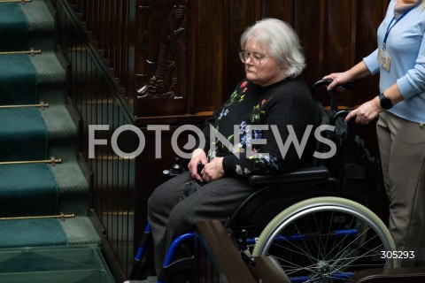  26.02.2026 WARSZAWA<br />POSIEDZENIE SEJMU RP<br />N/Z BOZENA HOLOWNIA<br />FOT. MARCIN BANASZKIEWICZ/FOTONEWS  