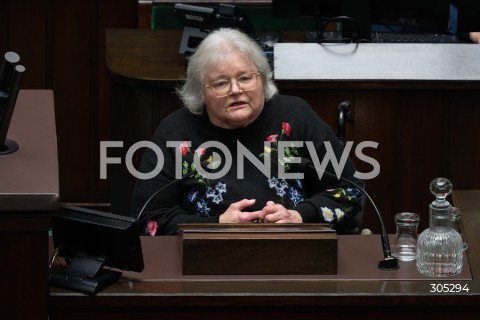  26.02.2026 WARSZAWA<br />POSIEDZENIE SEJMU RP<br />N/Z BOZENA HOLOWNIA<br />FOT. MARCIN BANASZKIEWICZ/FOTONEWS  