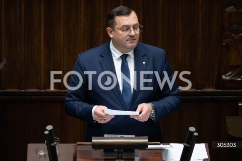  26.02.2026 WARSZAWA<br />POSIEDZENIE SEJMU RP<br />N/Z STEFAN KRAJEWSKI<br />FOT. MARCIN BANASZKIEWICZ/FOTONEWS  