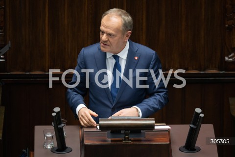  26.02.2026 WARSZAWA<br />POSIEDZENIE SEJMU RP<br />N/Z PREMIER DONALD TUSK<br />FOT. MARCIN BANASZKIEWICZ/FOTONEWS  