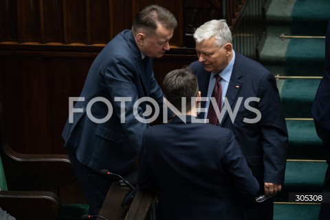  26.02.2026 WARSZAWA<br />POSIEDZENIE SEJMU RP<br />N/Z MARIUSZ BLASZCZAK MAREK SUSKI<br />FOT. MARCIN BANASZKIEWICZ/FOTONEWS  