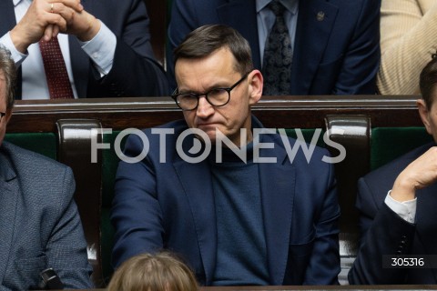  26.02.2026 WARSZAWA<br />POSIEDZENIE SEJMU RP<br />N/Z MATEUSZ MORAWIECKI<br />FOT. MARCIN BANASZKIEWICZ/FOTONEWS  