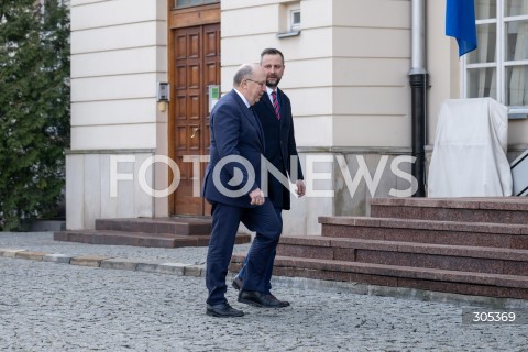  06.03.2026 WARSZAWA<br />SPOTKANIE SZEFA MON Z KOMISARZEM DS. OBRONY I PRZESTRZENI KOSMICZNEJ UE<br />POLISH DEFENCE MINISTER MEETS EU COMMISSIONER FOR DEFENCE AND SPACE<br />N/Z ANDRIUS KUBILIUS WLADYSLAW KOSINIAK KAMYSZ<br />FOT. MARCIN BANASZKIEWICZ/FOTONEWS  