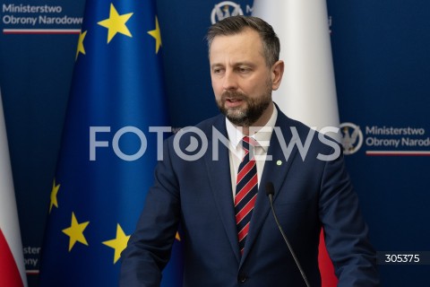  06.03.2026 WARSZAWA<br />SPOTKANIE SZEFA MON Z KOMISARZEM DS. OBRONY I PRZESTRZENI KOSMICZNEJ UE<br />POLISH DEFENCE MINISTER MEETS EU COMMISSIONER FOR DEFENCE AND SPACE<br />N/Z WLADYSLAW KOSINIAK KAMYSZ<br />FOT. MARCIN BANASZKIEWICZ/FOTONEWS  
