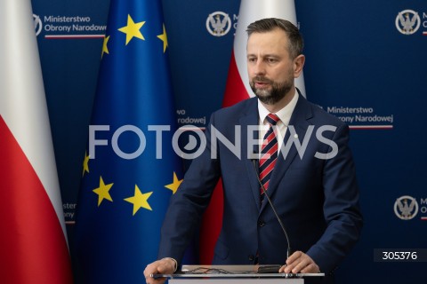  06.03.2026 WARSZAWA<br />SPOTKANIE SZEFA MON Z KOMISARZEM DS. OBRONY I PRZESTRZENI KOSMICZNEJ UE<br />POLISH DEFENCE MINISTER MEETS EU COMMISSIONER FOR DEFENCE AND SPACE<br />N/Z WLADYSLAW KOSINIAK KAMYSZ<br />FOT. MARCIN BANASZKIEWICZ/FOTONEWS  