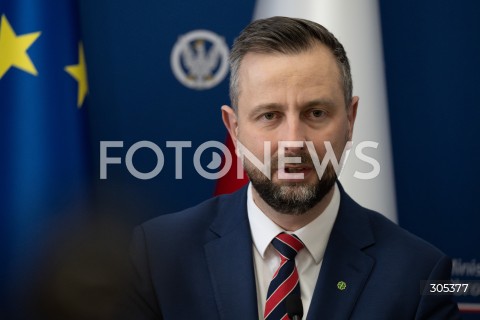  06.03.2026 WARSZAWA<br />SPOTKANIE SZEFA MON Z KOMISARZEM DS. OBRONY I PRZESTRZENI KOSMICZNEJ UE<br />POLISH DEFENCE MINISTER MEETS EU COMMISSIONER FOR DEFENCE AND SPACE<br />N/Z WLADYSLAW KOSINIAK KAMYSZ<br />FOT. MARCIN BANASZKIEWICZ/FOTONEWS  